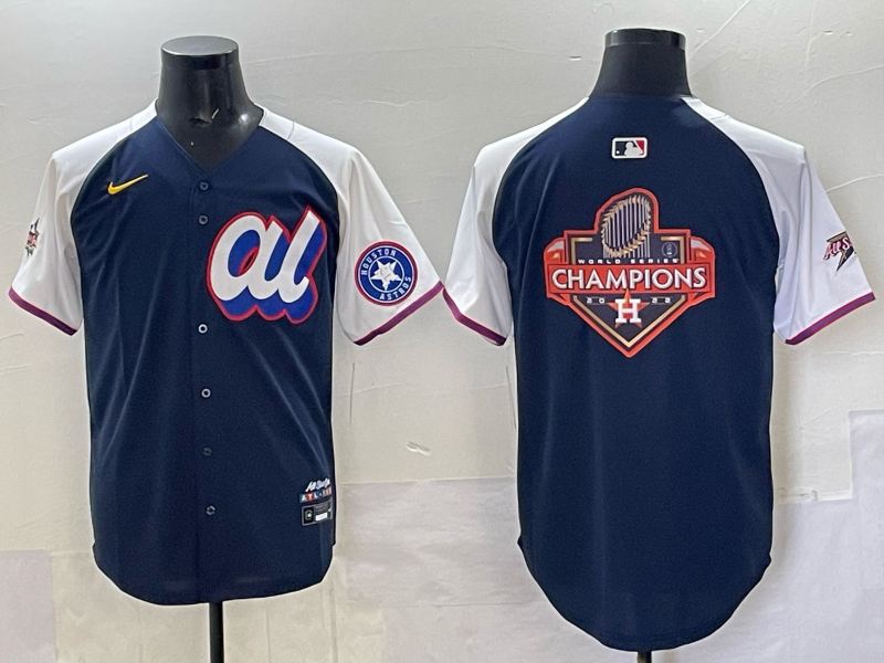 Men 2025 Houston Astros blank Blue All star Nike MLB Jersey 003->houston astros->MLB Jersey
